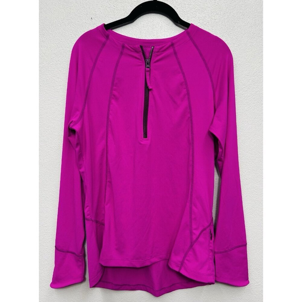 Title Nine Sunbuster shirt 1/2 Zip Medium Fuchsia Long Sleeve sun protection